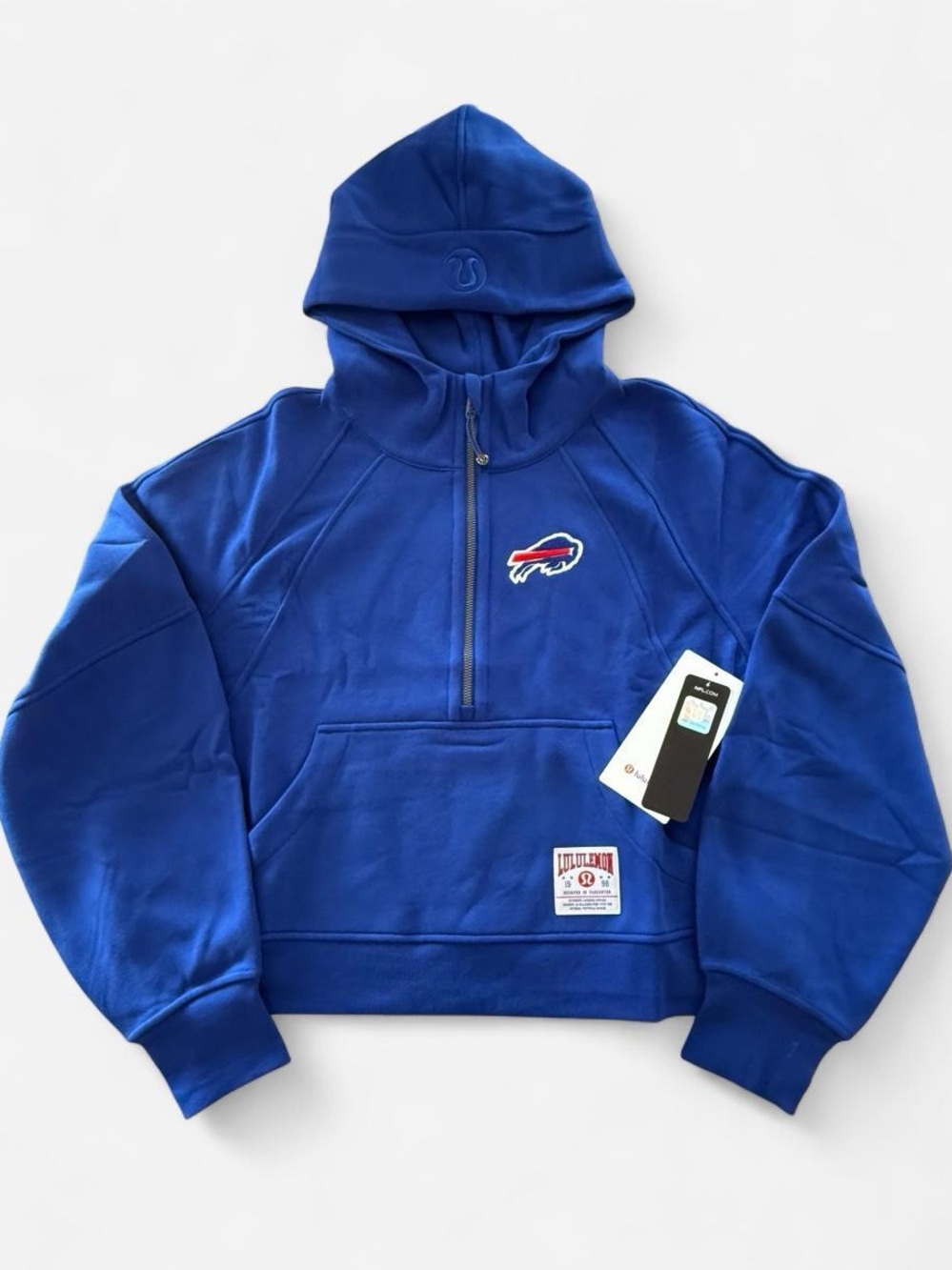 Lululemon NFL Buffalo Bills Scuba Half Zip Hoodie Blue Women’s XL/XXL NWT NIB
